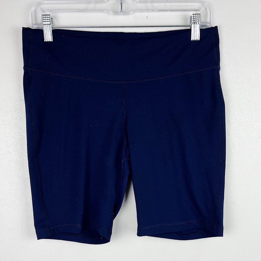 Old Navy Active Womens Bike Shorts Athletic Spandex Dark Blue Mid Rise Large